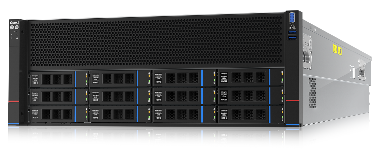 Gooxi SYR4108G D12R G5 Server 4U 8GPU Front 45