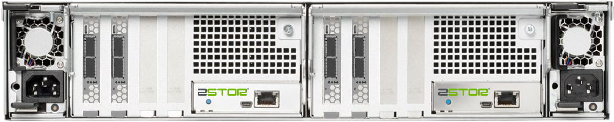 Zstor_FE224_All Flash NVMe Enclosure rear 4port