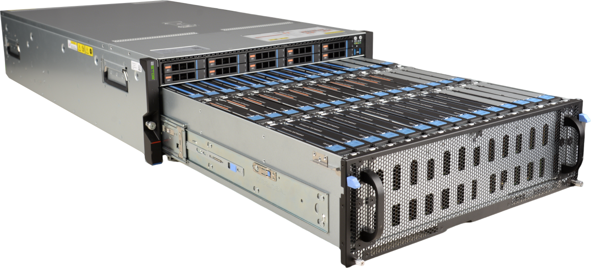 Zstor GS4260N10 4U 60bay 10 NVMe Storage Server Front45