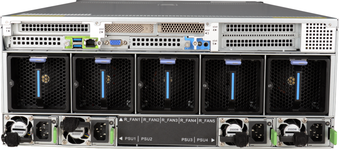 Zstor GS4260N10 4U 60bay 10 NVMe Storage Server Rear