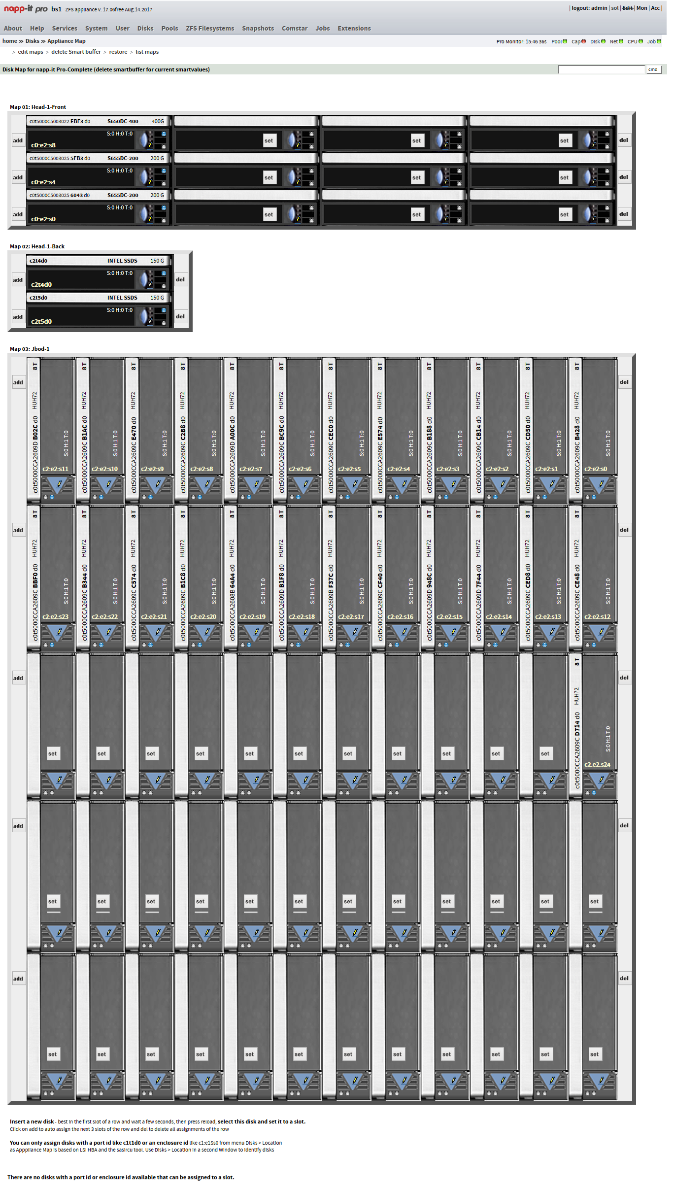 zstor napp it diskmap gui