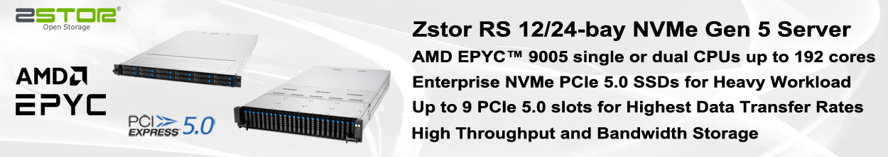 Zstor RS Serie NVMe Gen5 Server